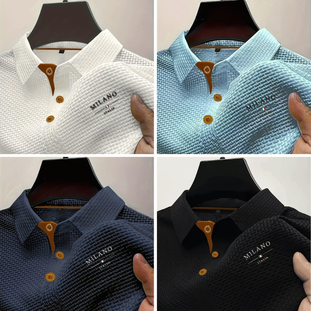 TROPPO VESTITO CON UNA CAMICIA. NON ABBASTANZA CON UNA MAGLIETTA. LA NOSTRA POLO RISOLVE IL PROBLEMA.